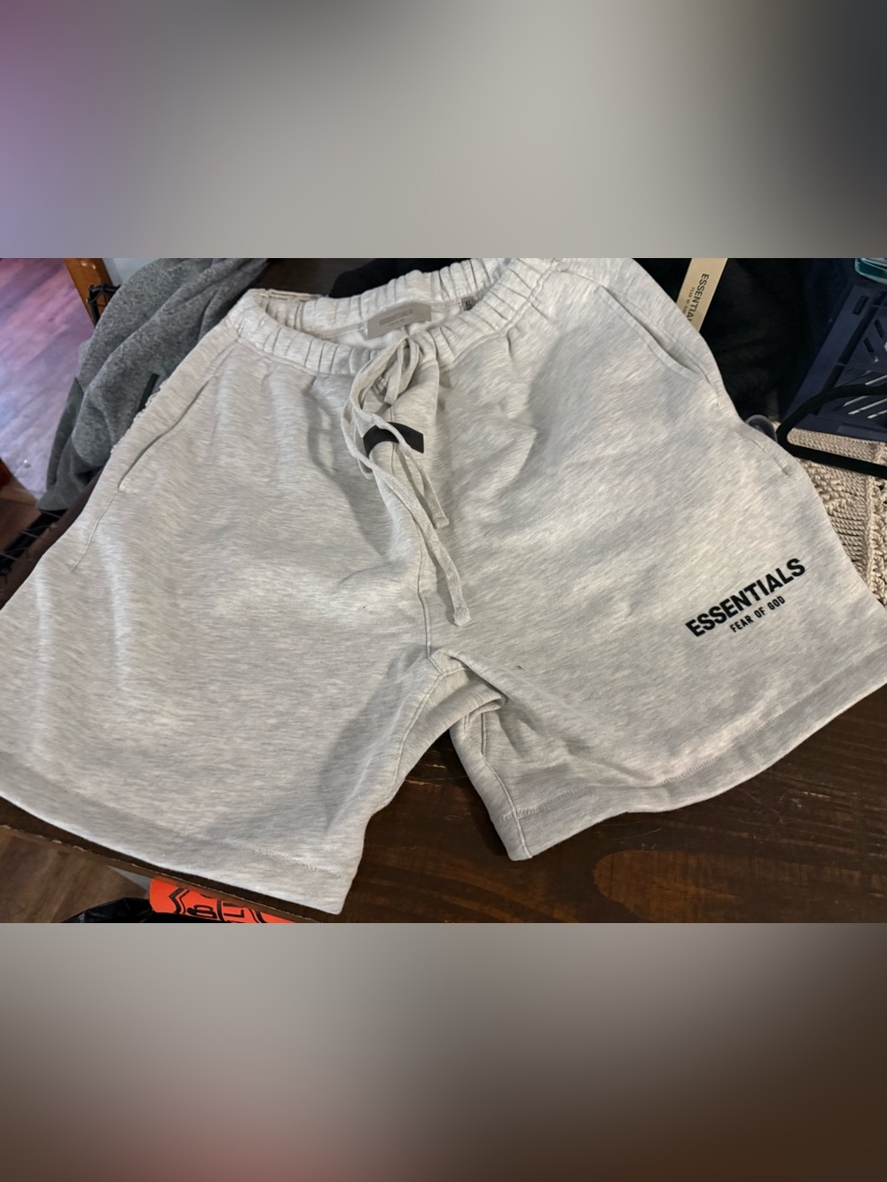 Fear of God Essentials Light Gray Athletic Sweat Shorts